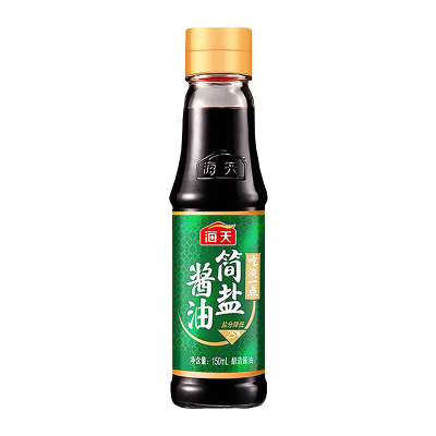 海天简盐酱油薄盐生抽一级酱油150ml凉拌炒菜点蘸