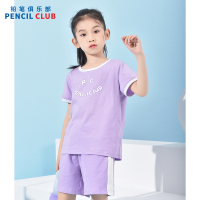 [1件3折]铅笔俱乐部童装2025夏装新款女童t恤儿童圆领上衣中大童百搭短袖