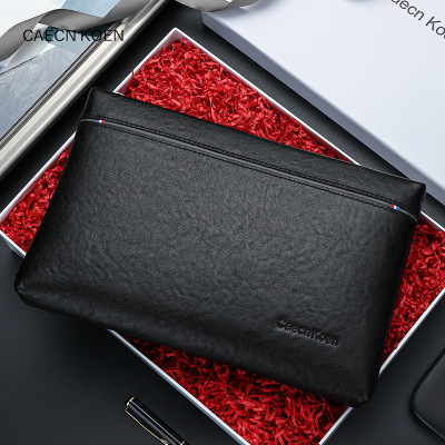 CK正品-CaecnKoen2020新款男士手拿包男潮真皮休闲手拿包头层牛皮信封包商务男包手抓包时尚百搭5CK516