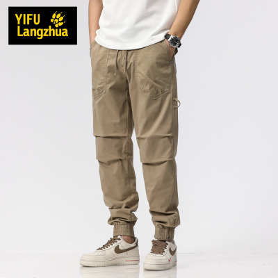 伊夫狼爪(YIFULANGZHUA)2024春秋季新款男士束脚工装裤长裤休闲裤运动户外百搭多袋裤潮流简约风