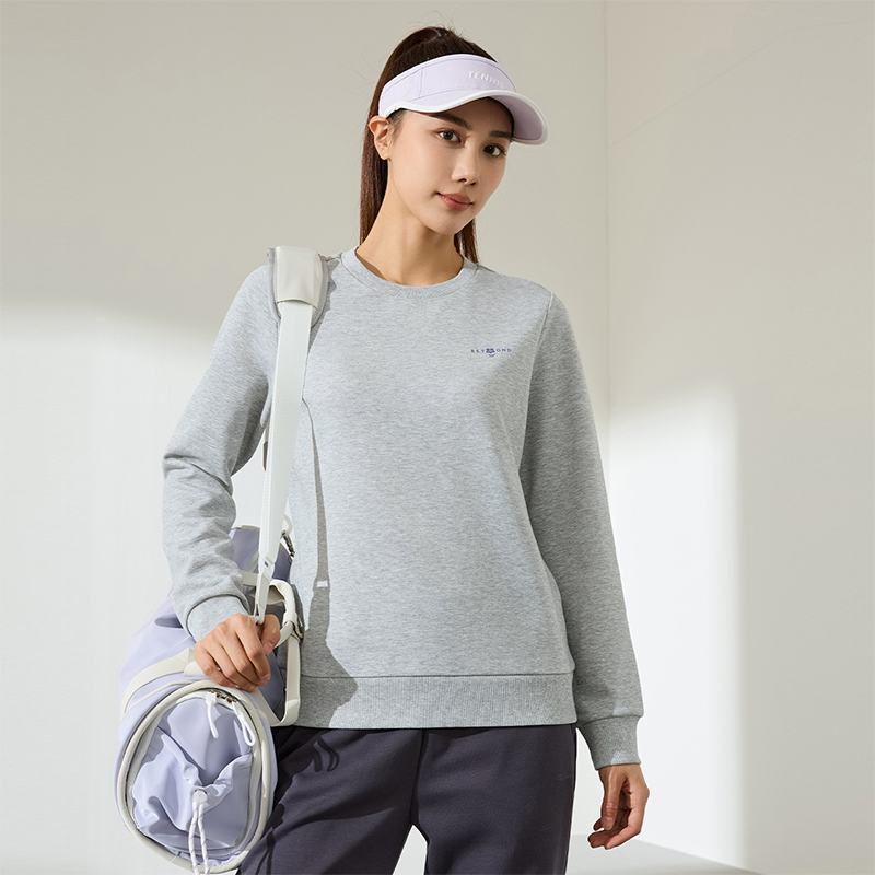 361°运动卫衣女新款圆领套头衫上衣女士宽松休闲运动服