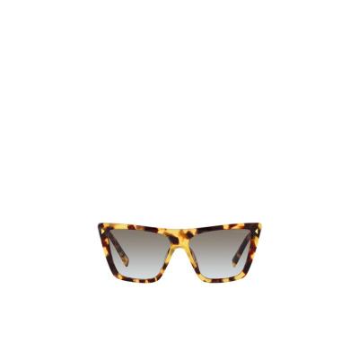 普拉达(PRADA)女士潮牌徽标太阳镜时尚百搭配镜腿可调节防晒镜 灰色