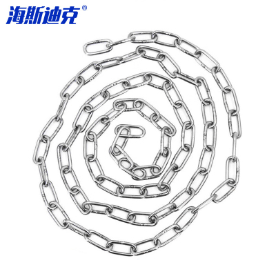 海斯迪克 HK-357 304不锈钢防盗链锁链长环链条 金属铁链链条 直径8mm长30米