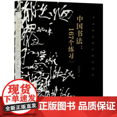 中国书法167个练习 增订版书法技法的分析与训练 书法技法的分析与训练邱振中毛笔钢笔书写技巧书法教程 书写写作技巧书入门