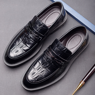 男士休闲单鞋2023新款潮流软底懒人乐福鞋高档时尚豆豆鞋男款鞋子