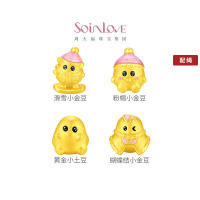 周大福SOINLOVE宝藏女孩滑雪粉帽蝴蝶结小金豆土豆黄金转运珠多款VR1625-VR1628
