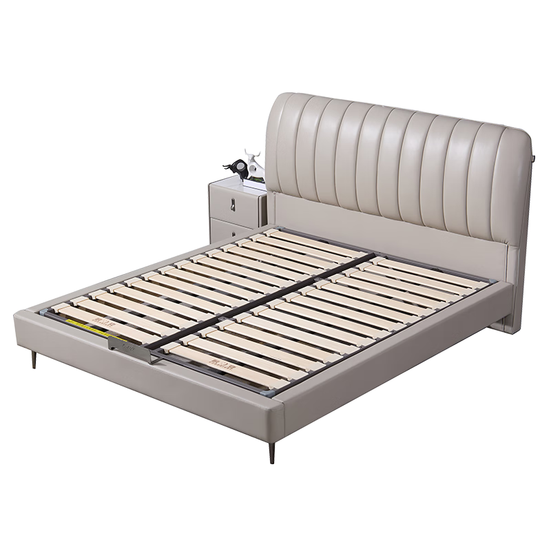 晚安皮艺双人床现代简约主卧软靠1.5米床卧室婚床JDB-003