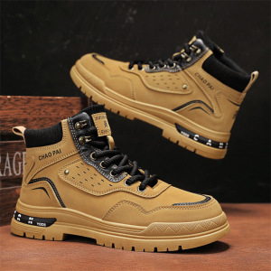秋季新款高帮男士运动马丁靴时尚百搭增高户外休闲旅游潮靴男靴