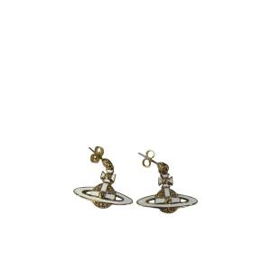 西太后女士耳钉经典土星徽标雕刻耳饰精致时尚饰品 送女友礼物 绿色