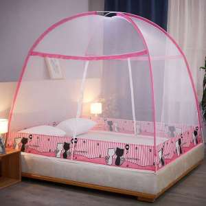 免安装蒙古包蚊帐家用加密单人1.0m学生宿舍1.2米1.5m双人1.8米床夏天夏季