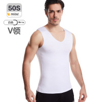 男士莫代尔背心无痕大码内穿打底衫健身白运动夏季黑色内衣