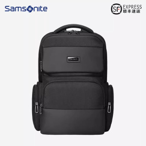 新秀丽双肩电脑包男16英寸笔记本书包大容量商务旅行包可定制1175 黑色BP4*09004