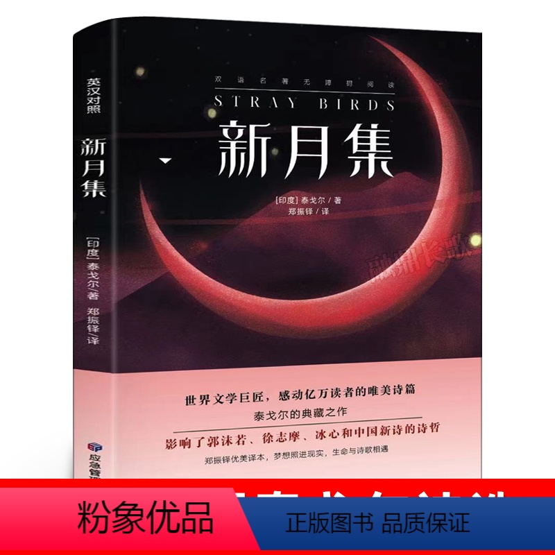 [中英互译]新月集 [正版]中英双语金银岛书中英文双语名著读物英汉对照互译小说 斯蒂文森原著 读名著学英语 高中生初中生