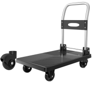 新运 家用推车 72*48家用双承重梁黑-配4寸静音轮 个