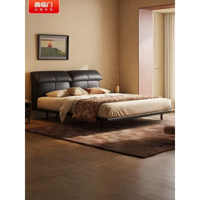喜临门 - 天鹅湖悬浮床 进口头层牛皮双人排骨架主卧大床