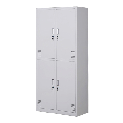 DXBG更衣柜员工铁皮柜健身房宿舍储物柜带锁存包柜收纳柜钢制四门更衣柜