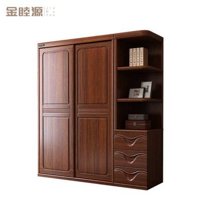 金睦源 JIN MU YON 更衣柜 1.2m+边柜胡桃木 个