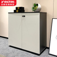 中泰(jongtay)办公柜子文件柜矮柜木质隔断桌边柜资料柜档案柜密码柜静谧黑 J-DSCP-CA08