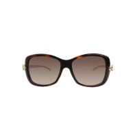 Cartier醋酸纤维棕色方框太阳镜女镜腿标识有色镜片