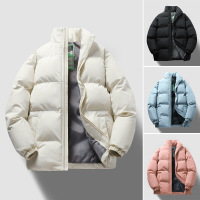 棉服冬季棉衣男士外套男装休闲立领潮牌加厚情侣款港风棉袄面包服