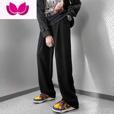 七斓裤子美式街头男春季痞帅高级感运动卫裤高街青少年休闲直筒裤