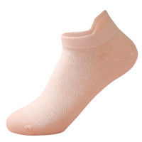 浪莎LangSha女士纯棉袜子女式2双春夏秋季薄款网眼船袜条纹休闲低邦袜