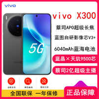 [全新]vivo X300 纯粹黑 16GB+1TB 蓝晶×天玑9500芯 大电池 90W快充 支持无线充电 蔡司超级潜望长焦 拍照 AI手机