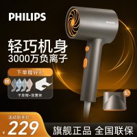 飞利浦(PHILIPS) 电吹风机 家用大功率 恒温速干 发廊沙龙专业级负离子吹风筒 [黑金筒]BHD321/05