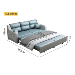鑫环境 1.2米宽海绵+储物柜 折叠沙发床两用单人多功能客厅小户型储物科技布简约现代实木沙发 1.2米宽海绵+储物柜【颜色备注】 193*120*70