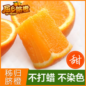 屈乡 湖北秭归伦晚脐橙 净重9斤中果65-70MM 新鲜橙子 果园基地直发包邮