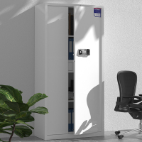 绵冠保密柜文件柜双保险铁皮柜办公资料柜档案柜钢制防盗密码柜灰白 智能密码锁通门带抽保密柜