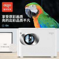 爱国者 H86白色 投影仪家用 卧室超高清投影机 AI智能语音 电动对焦 5G双频WiFi海思芯片 无线同屏投屏