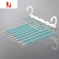 三维工匠不锈钢伸缩折叠魔术裤架夹多裤子专用收纳器衣柜挂衣架家用