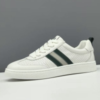 真皮板鞋男款潮流百搭鞋子欧洲站男鞋男士小白鞋轻奢小众休闲鞋男