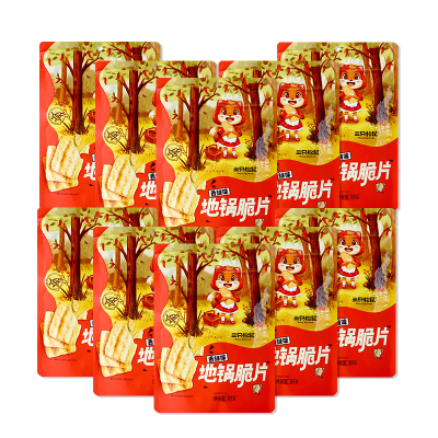 三只松鼠锅巴85g*10袋酥脆可口香味浓郁150017-10