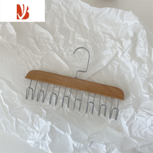 三维工匠原木风多衣架宿舍挂吊带器橱柜挂钩家用内衣领带背心收纳架 原木色衣架