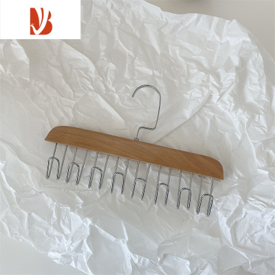 三维工匠原木风多衣架宿舍挂吊带器橱柜挂钩家用内衣领带背心收纳架