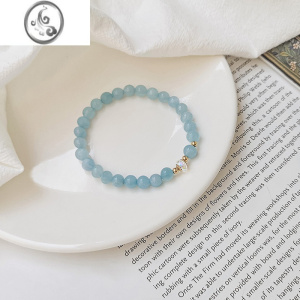 JiMi水晶手链女海蓝宝手串夏14k包金简约奥地利水晶轻奢七夕礼物