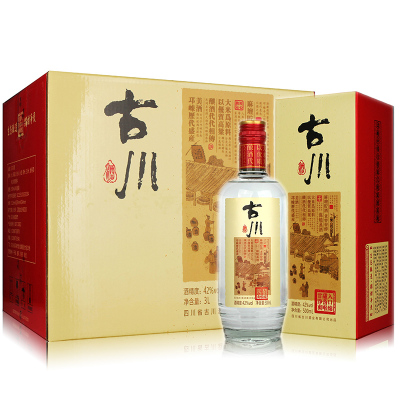 整箱 42度古川酒 500毫升 浓香风格白酒 川酒