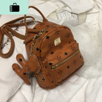 2020新款双肩包女韩版潮铆钉休闲百搭印花迷你单肩斜跨多用小背包NEW LAKE