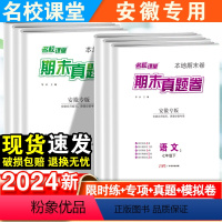 语文.期末真题卷[人教版] 七年级下 [正版]安徽专版期末真题卷精编七年级八年级下册名校课堂初中语文数学英语物理历史考点