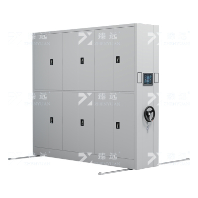 臻远ZY-MJJA-17 智能密集架移动式档案柜钢制轨道智能密集柜 通双节 一列三组