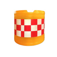 臻远ZY5072418防撞桶塑料隔离墩道路注水交通反光警示桶 滚塑900*920mm