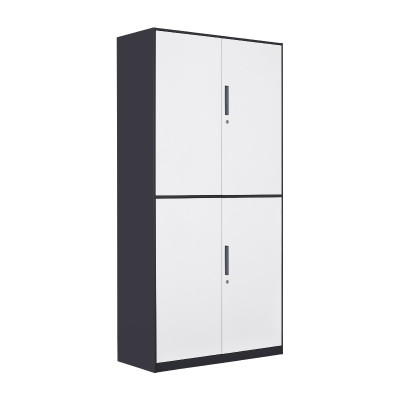 慧采云 办公家具优质钢制窄边套色通双节办公柜铁皮柜文件柜柜子档案资料柜900*400*1850mm