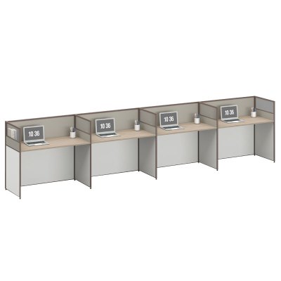 臻远ZYGW-044职员桌办公桌屏风工作卡位 直排四人位