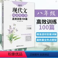 [正版]初中现代文阅读周计划高效训练100篇 八年级上下册全一册 初二语文现代文阅读训练全解全练专项强化练习册辅导资料