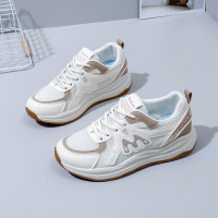 ins韩版皮面老爹鞋女秋季新款透气女学生休闲运动鞋女