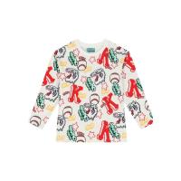 高田贤三(Kenzo)女孩运动卫衣长袖T恤棉质舒适徽标装饰百搭套头衫