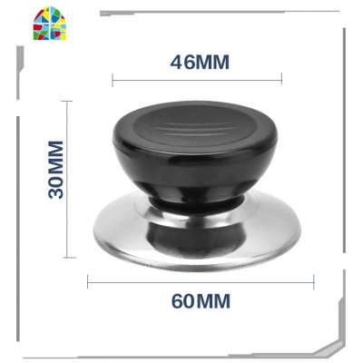 通用型锅盖把手锅盖顶帽锅盖头(大小孔锅盖) 不锈钢盖配件 FENGHOU 黑枫叶透气可立(大孔可用)