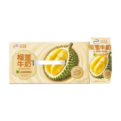 [8月生产]伊利伊利味可滋利乐钻榴莲牛奶200ml*10盒整箱装风味饮品官方正品